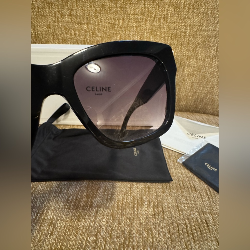 ❤️ Authentic Celine Triomphe Black Acetate Sunglasses shades ❤️ - Picture 11 of 13